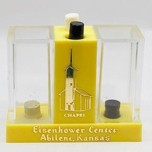 Salt & Pepper Retro Shaker Dispenser “Eisenhower Center Abilene, Kansas”